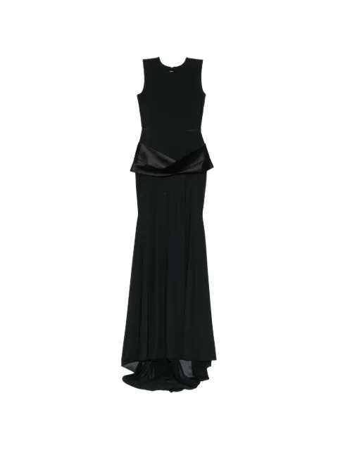 Alex Perry strapless corseted draped dress Black D169802