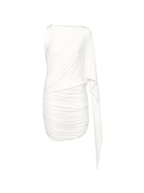 Alex Perry drape-sleeve mini dress White D170002