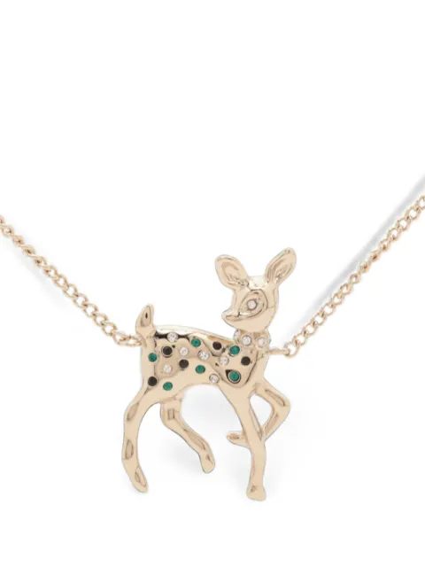 CHANEL Pre-Owned 2026 CC Gold Plated Faux Pearl and Strass Deer Pendant Necklace costume necklace Gold P73BV6F3RG2QROLB