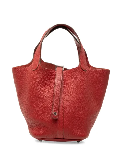 Hermès Pre-Owned 2014 Clemence Picotin Lock 18 handbag Red JNF6EOKOWBA9HLYJ