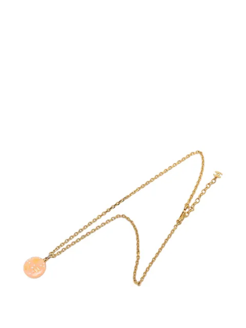 CHANEL Pre-Owned 2003 CC Resin Faux Pearl Pendant Necklace costume necklace Gold JKC3IWAG5LJ83DEL