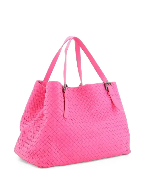 Bottega Veneta Pre-Owned A-Shape Intrecciato Nappa Large tote bag Pink YVNW5MQ99K7EKCQ0