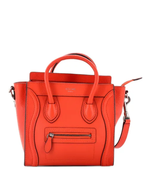 Celine Pre-Owned Luggage Bag Grainy Leather Nano crossbody bag Orange XWNBDK0ZIRQRV4A9