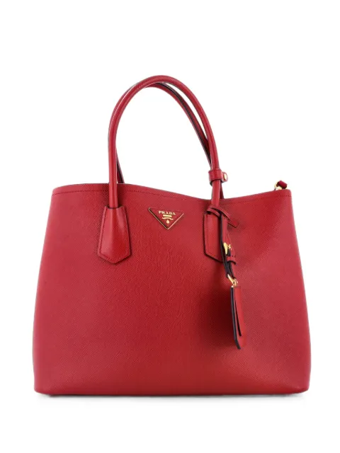 Prada Pre-Owned Cuir Double Saffiano Leather Large tote bag Red VTCEMADVPJVOVC6X
