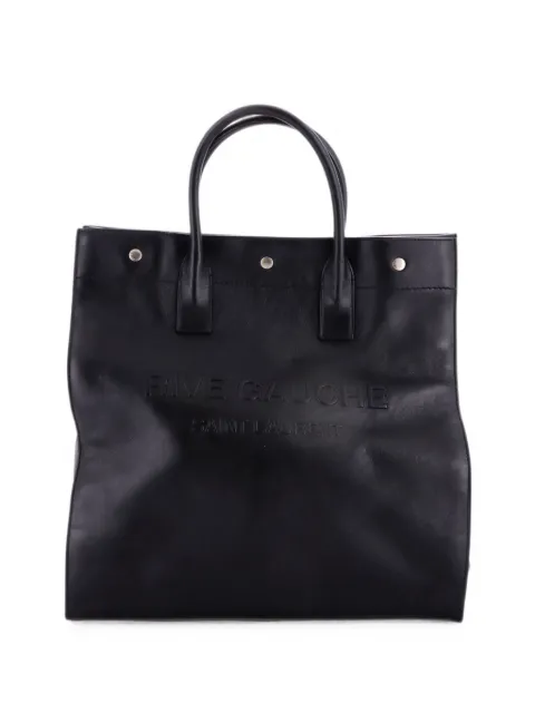 Saint Laurent Pre-Owned Rive Gauche Shopper Leather Tall tote bag Black VG19AME6I6K1Z0F9