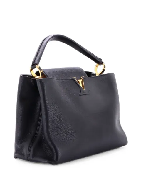 Louis Vuitton Pre-Owned Capucines Bag Leather MM satchel Black ISEEO8W45E7HV4Q0