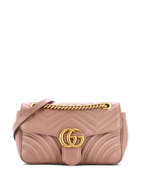 Gucci Pre-Owned GG Marmont Flap Bag Matelasse Leather Small crossbody bag Neutrals ILDA6Y87BPLR5FXD