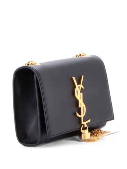 Saint Laurent Pre-Owned Classic Monogram Tassel Leather Small crossbody bag Black ET1UWC8RGWG0TTNT