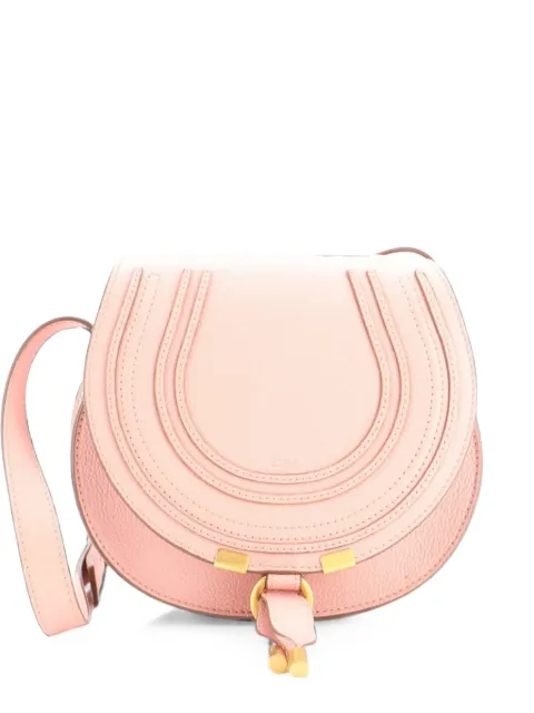 Chloé Pre-Owned Marcie Leather Mini crossbody bag Pink ELR3IUT0I62WB627