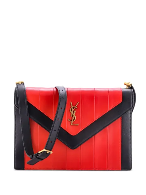 Saint Laurent Pre-Owned Gaby Envelope Satchel Vertical Quilted Leather shoulder bag Black BP11MRYMIR1P9H6T