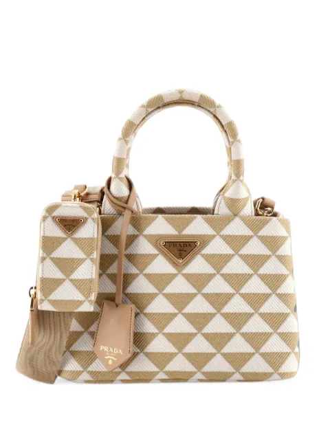 Prada Pre-Owned Symbole Jacquard Small tote bag Neutrals CKD28WJUYLMH1050