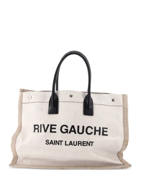 Saint Laurent Pre-Owned Rive Gauche Shopper Canvas Large tote bag Neutrals 8XK7FDB69HT1CQK2
