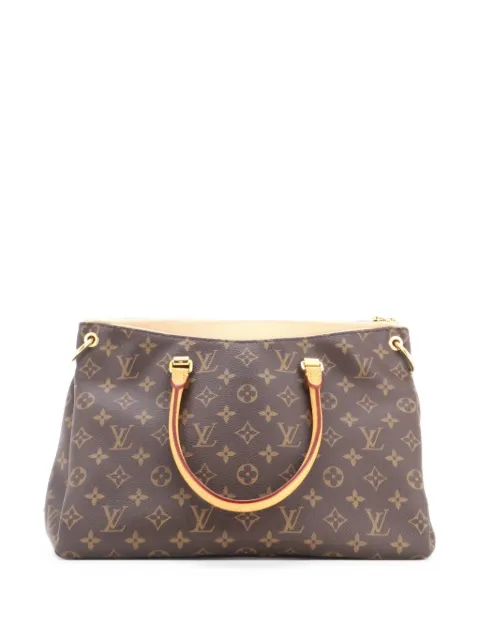 Louis Vuitton Pre-Owned Pallas Tote Monogram Canvas with Leather shoulder bag Neutrals 57SSCLSTCU5G9J5X