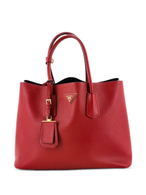 Prada Pre-Owned Cuir Double Saffiano Leather Large tote bag Red 25R9RLQOZYTY70AG