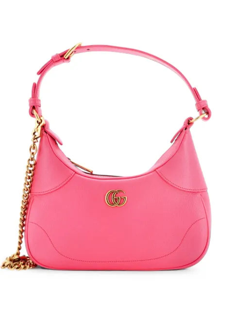 Gucci Pre-Owned Aphrodite Zip Shoulder Bag Leather Small hobo bag Pink 2OBGXTPEQUFZ85FT