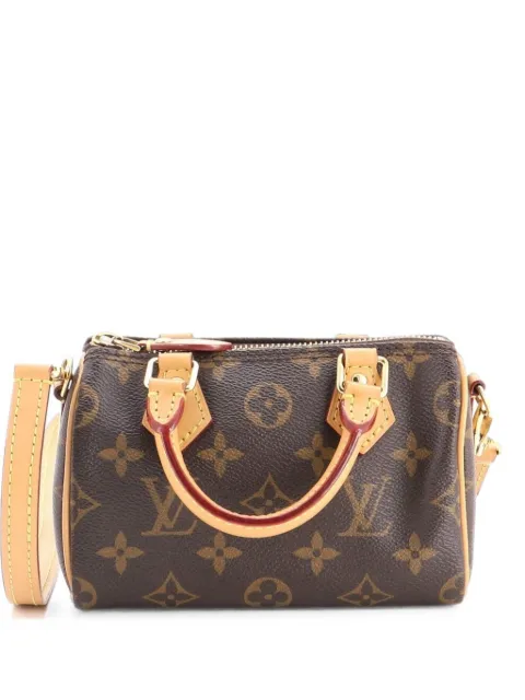 Louis Vuitton Pre-Owned Speedy Bandouliere NM Bag Monogram Canvas Nano crossbody bag Brown UVM0SGXHSHR9SFSE
