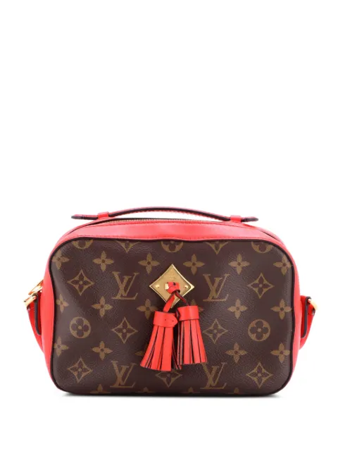 Louis Vuitton Pre-Owned Saintonge Handbag Monogram Canvas with Leather crossbody bag Red LUZAIZAZIJR1XCYZ