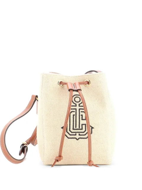 Celine Pre-Owned Cailor Canvas Micro bucket bag Neutrals M40ITQ6SZ6JWRFRO