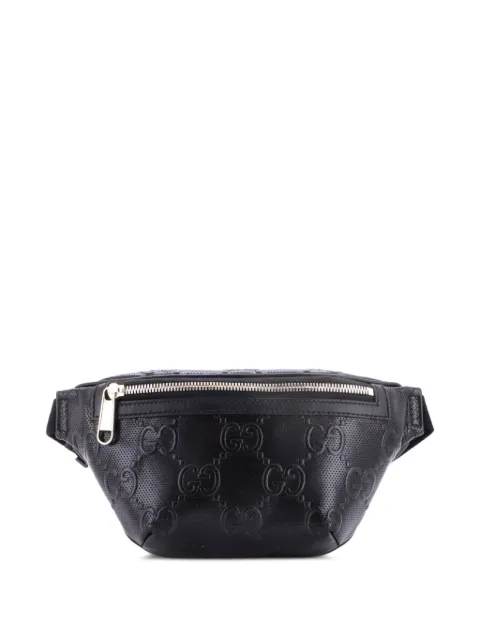 Gucci Pre-Owned GG Embossed Perforated Leather Small belt bag Black ISH5ZUITRXZBAXQ9