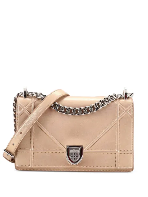 Christian Dior Pre-Owned Diorama Flap Bag Iridescent Nubuck Small shoulder bag Neutrals DPPBJPJPWSR2KGHS