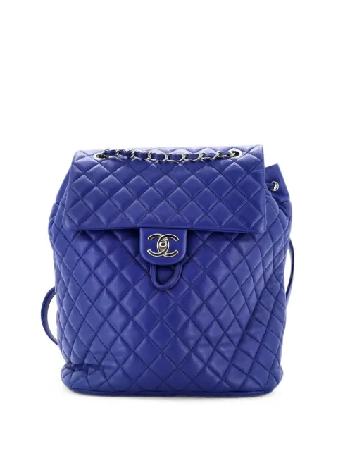CHANEL Pre-Owned Urban Spirit Quilted Lambskin Large backpack Blue CSIXXL05TP1TYG47