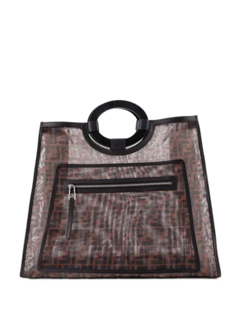 Fendi Pre-Owned Runaway Shopper Zucca Mesh Large tote bag Brown A9HBC979EHJSSLDQ