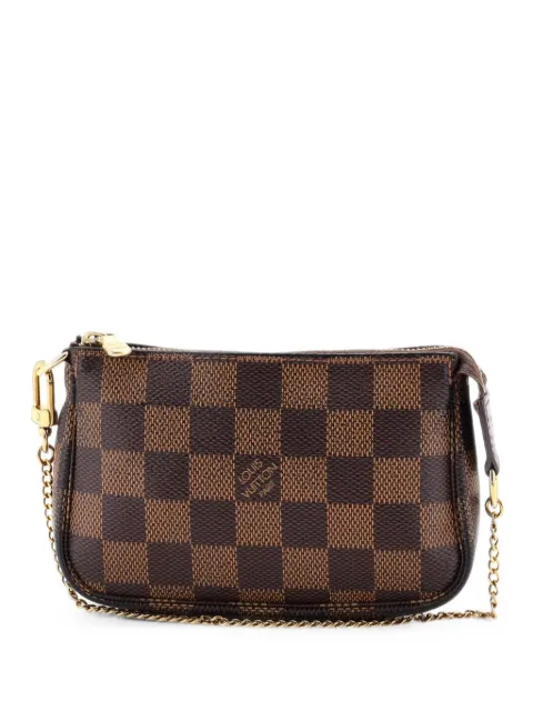 Louis Vuitton Pre-Owned Pochette Accessoires Damier Mini clutch bag Brown 6ILVA9HSLRBM2B7J