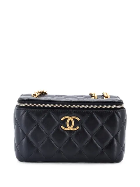 CHANEL Pre-Owned All Slide Long Vanity Case with Chain Quilted Lambskin Small crossbody bag Black 48HBJOCD4JBG3UQ9