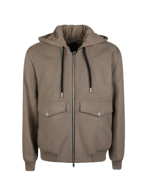 Moose Knuckles hooded wool jacket Brown M35MW404