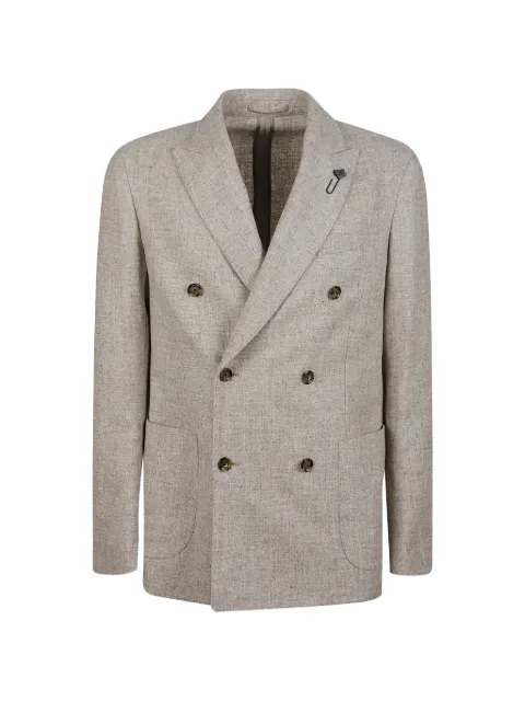 Lardini double-breasted wool blazer Neutrals CN6203EACIF67524