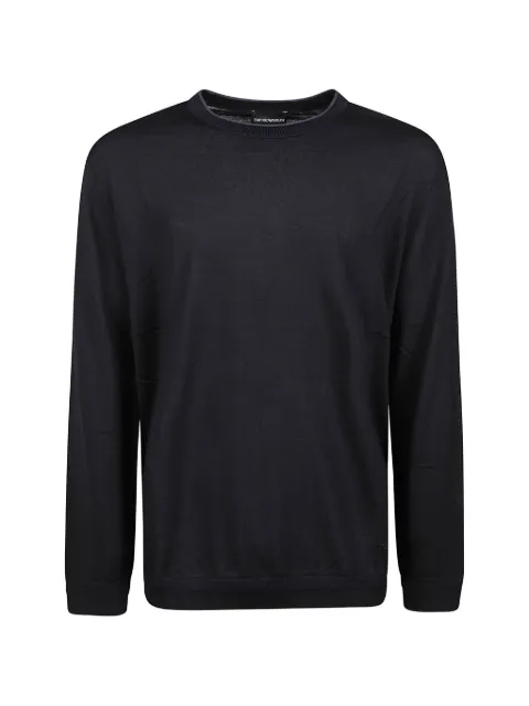 Emporio Armani crew-neck long-sleeve sweater Blue EM006225AF2