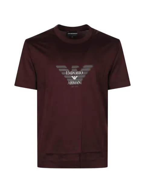 Emporio Armani logo-print short-sleeve T-shirt Red EM006765AF1