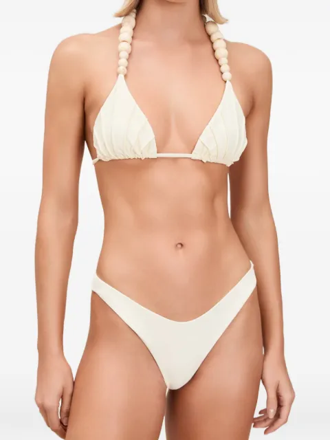 Devon Windsor Leni beaded bikini top Neutrals HSU26738T