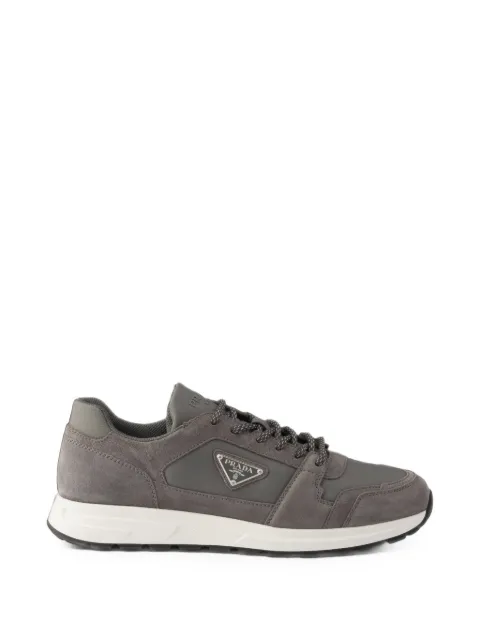 Prada Prax suede and Re-Nylon sneakers Grey 2EE479FG0003ANK