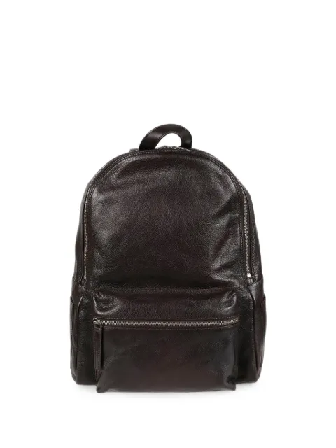 Orciani grained leather backpack Brown P00711LGN