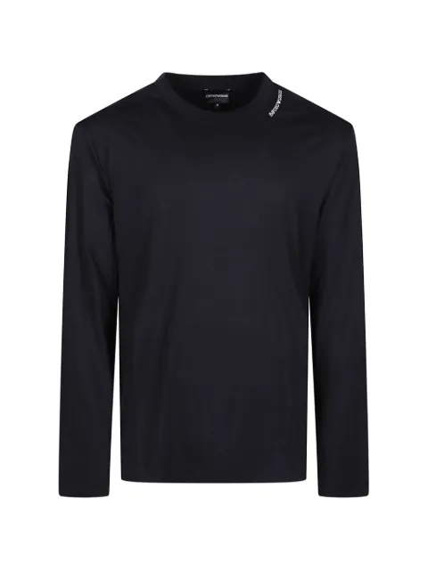 Emporio Armani logo-print long-sleeve T-shirt Black EM006771AF13721