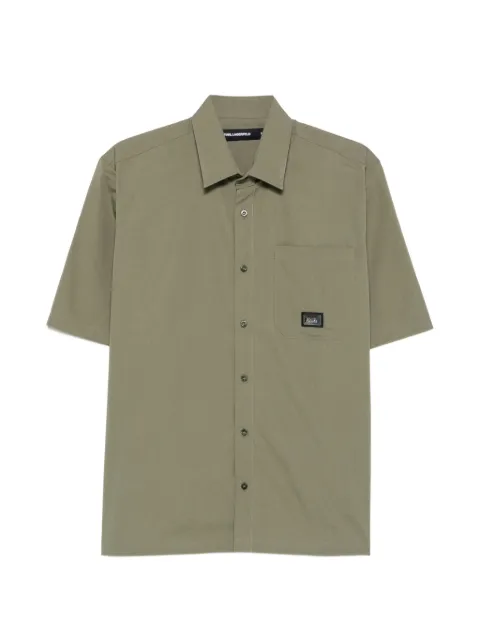 Karl Lagerfeld logo-plaque short-sleeve shirt Green 605962552672
