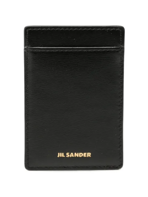 Jil Sander magnetic leather card holder Black J10VL0036P6486