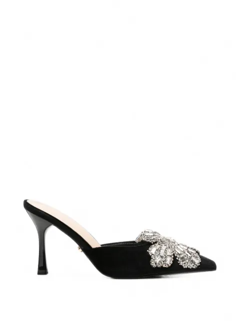 TWENTY FOURHAITCH crystal-embellished pointed-toe pumps Black S0219NER62ABLACK
