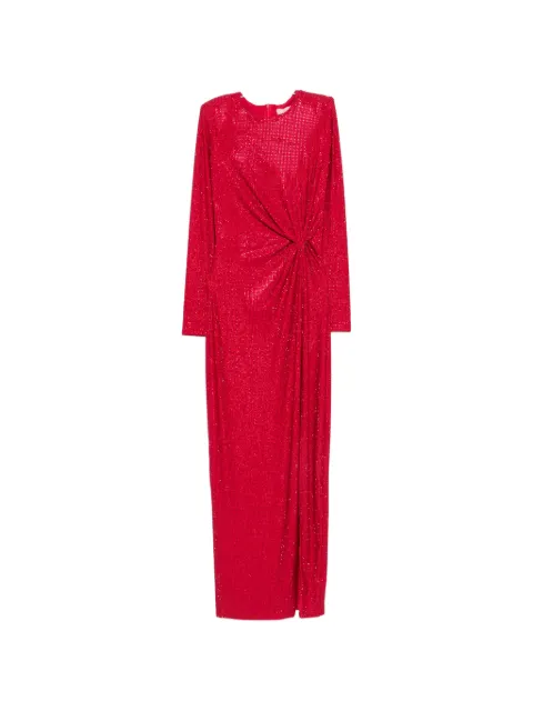 TWENTY FOURHAITCH crystal-embellished twisted-detail maxi dress Red A0187BDX62A