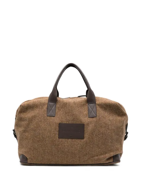 Gran Sasso herringbone-weave wool tote bag Brown 8610062808150