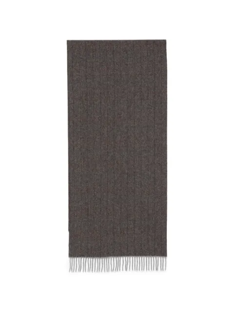 Gran Sasso herringbone check scarf Brown 9310591302