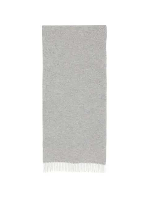 Gran Sasso herringbone-pattern fringed scarf Grey 9310491304