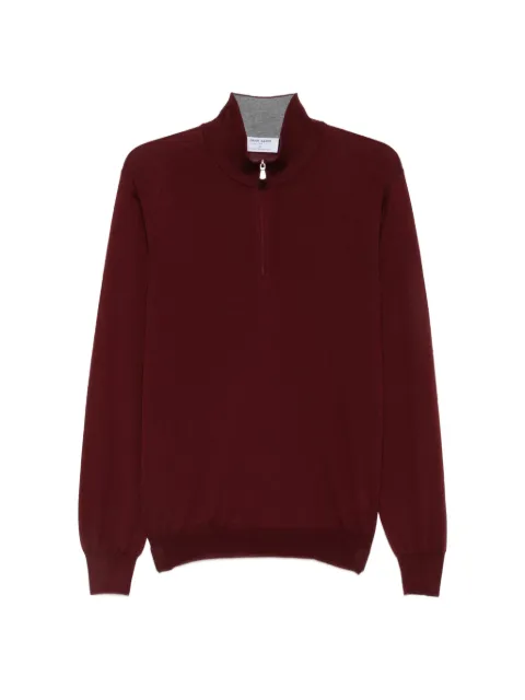 Gran Sasso quarter-zip wool sweater Red 4512614790297