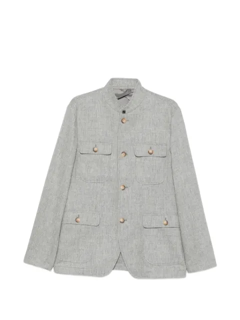 Gran Sasso button-up wool jacket Grey 7815951324070