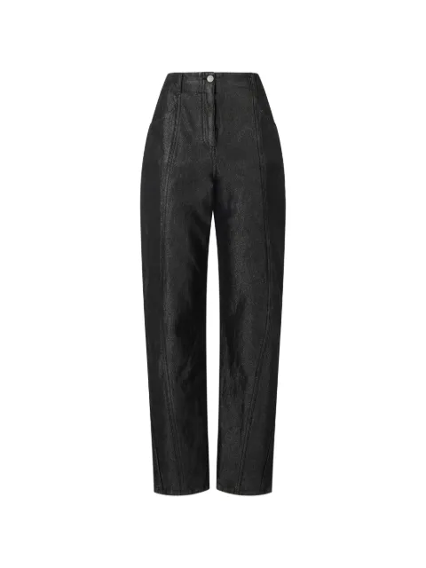 Alberta Ferretti high-waisted straight-leg trousers Black A03095178