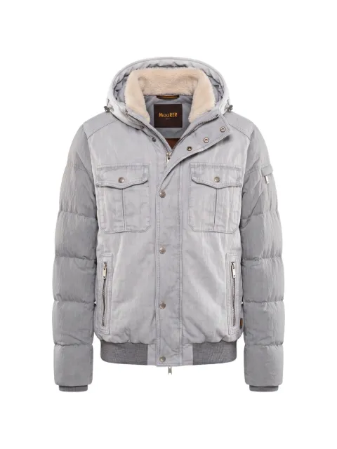 Moorer Clif hooded padded jacket Grey CLIF108RE
