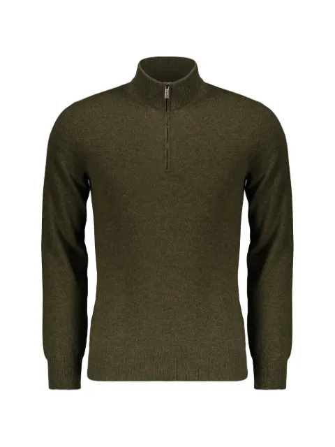 Moorer quarter-zip cashmere sweater Green ATLANTECAH