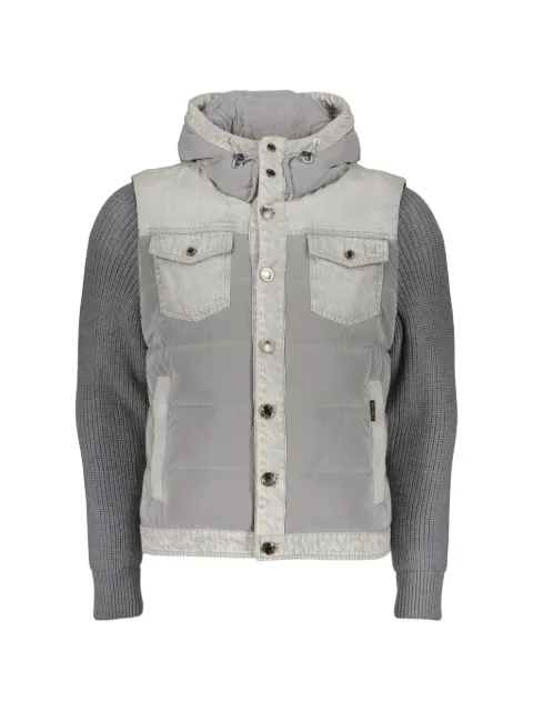 Moorer hooded removable-sleeve jacket Grey DENZEL108CE