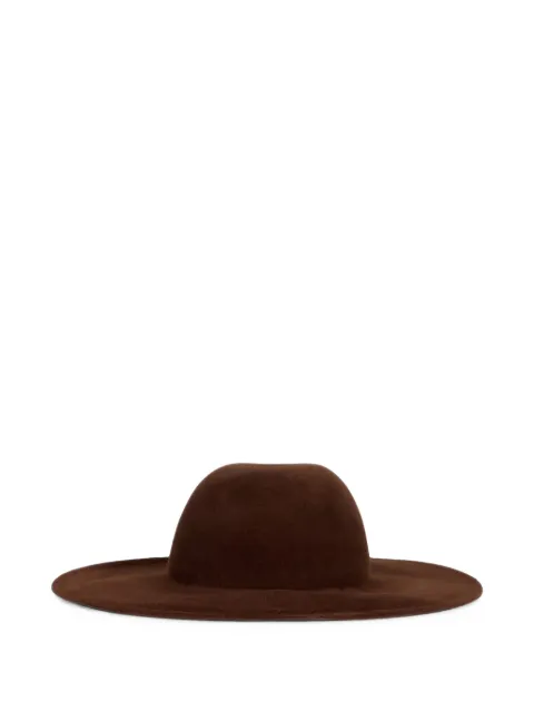 Alberta Ferretti wide-brim rounded-crown hat Brown A36015194